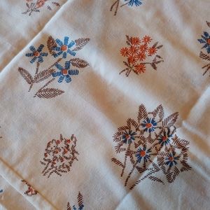Vintage Tastemaker No Iron Muslin Pillowcases Floral Pattern Two Standard